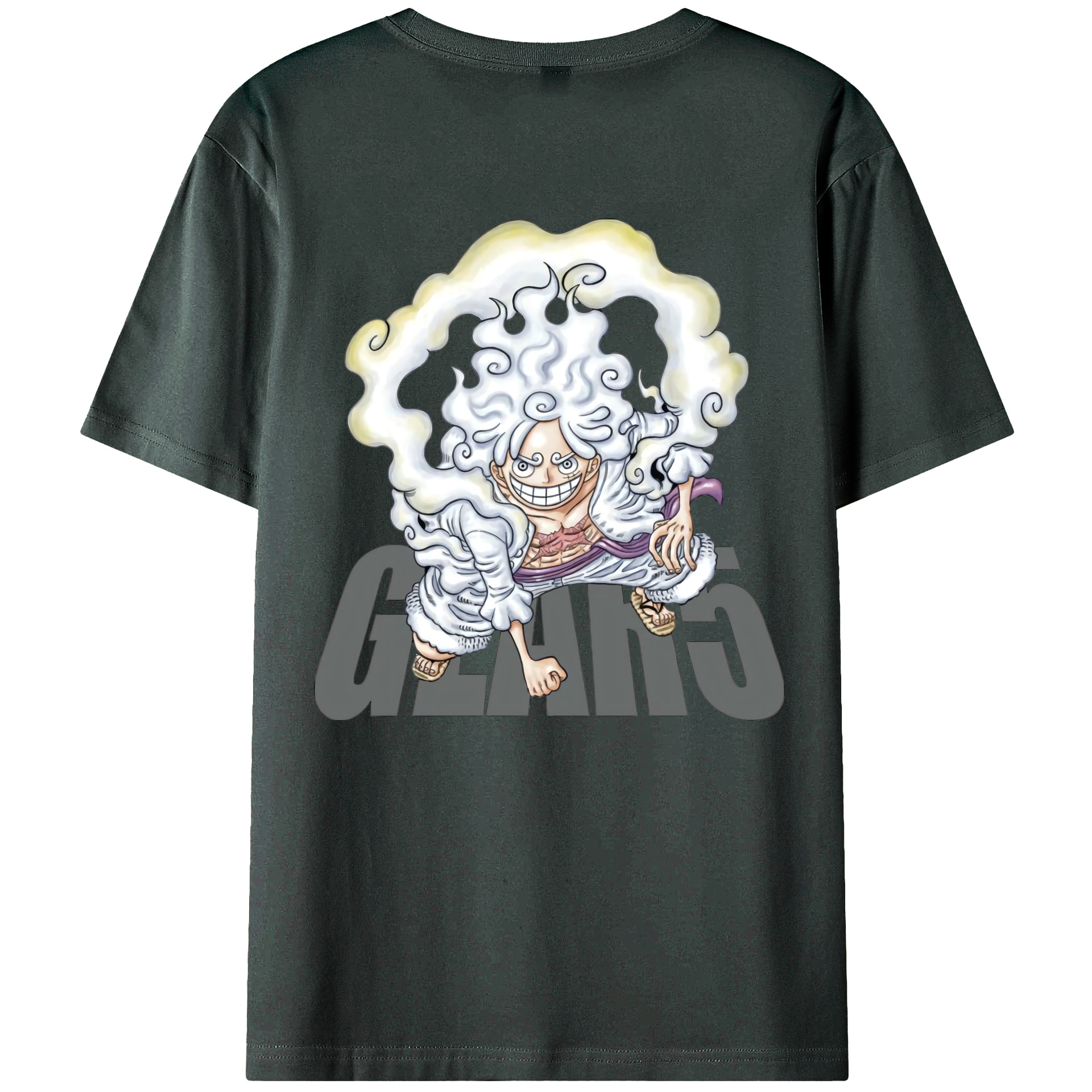 ワンピース モンキー・D・ルフィ ONE PIECE Monkey D. Luffy 綿100％ メンズ半袖Tシャツ（バックプリント） 通気性